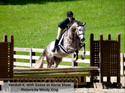 Kendall K. with Goose at a Horse Show