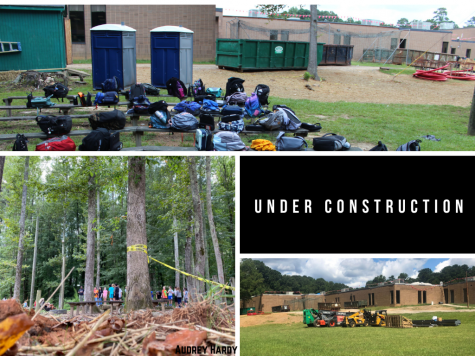 Construction was still being done after school began. 