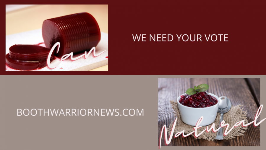 Vote for canned or natural cranberry sauce